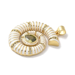 Pendentifs avec zircon cubiques à micro-pavés en laiton&nbsp;KK-M300-16G