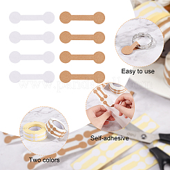 6 Rolle selbstklebende Blanko-Aufkleber aus Hantelpapier in 2 Farben&nbsp;DIY-FG0004-27