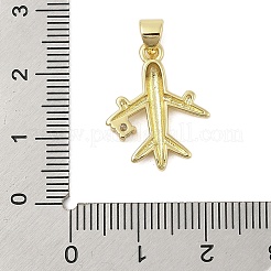 Flugzeuggestell-Beschichtung Messing Micro Pave Zirkonia Anhänger&nbsp;KK-Z074-20G