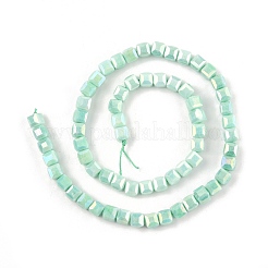Chapelets de perles en verre opaque électrolytique&nbsp;EGLA-U004-02F