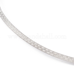 Fabrication de colliers en fil texturé en acier inoxydable 304 anti-ternissement&nbsp;STAS-B036-03P