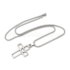 201 colliers pendentifs en acier inoxydable&nbsp;NJEW-D307-02P-D