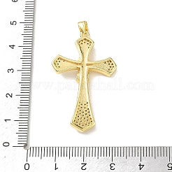 Pendentifs en laiton de Pâques sertis de micro-pavés de zircone cubique transparente&nbsp;KK-A303-09E-G