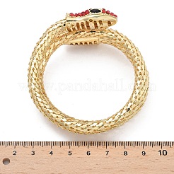 Braccialetti in lega di serpente con strass per le donne&nbsp;LS-BJEW-G085-01G-01