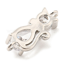 Connecteurs de liens de chaton en zircone cubique micro pavé en laiton&nbsp;X1-ZIRC-G157-50P