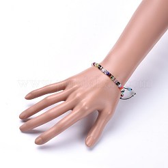 Nylon regolabile bracciali intrecciati cavo di perline&nbsp;BJEW-JB04229