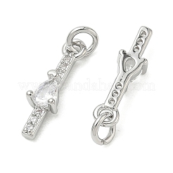 Pendentifs en laiton Shegrace sertis de micro-pavés de zircone cubique&nbsp;XGRQ3D173-512P