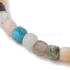 Braccialetti elastici con perline di pietre preziose miste naturali per le donne&nbsp;BJEW-JB13335