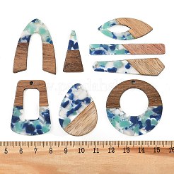 Pendentifs en bois de noyer et résine transparente&nbsp;WD-CBA583A-21