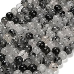 Natürliche schwarze Turmalinquarzperlenstränge&nbsp;GG-CBA20C8-A01-8MM