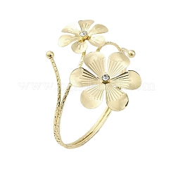 Bracelets manchettes en alliage de fleurs pour filles et femmes&nbsp;LS-AJEW-A063-01A-G