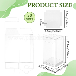 Boîtes de rangement cadeaux pliables en PVC&nbsp;CON-WH0110-57A