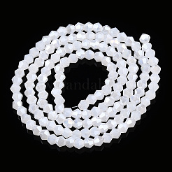 Chapelets de perles en verre électroplaqué d'imitation jade&nbsp;EGLA-A039-J2mm-A06