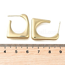 Orecchini a bottone in ottone trapezoidali&nbsp;EJEW-S261-03G