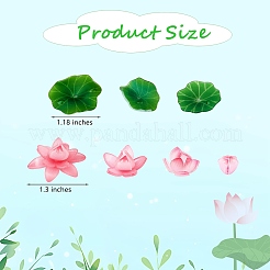 14 pezzo 7 stili ciondolo con ciondolo in acrilico loto colorato fiore con ciondolo a foglia ciondolo con ciondolo per piante per gioielli&nbsp;JX564A