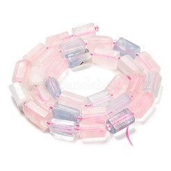 Fili di perle di quarzo rosa naturale e acquamarina&nbsp;G-G068-A27-01