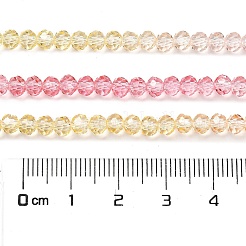 Fili di perline in vetro verniciato trasparente&nbsp;X1-DGLA-A034-T3mm-A09