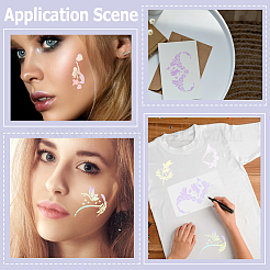 10 pièce 10 styles de pochoirs de peinture pour visage en plastique creux pour animaux de compagnie&nbsp;DIY-GF0012-64