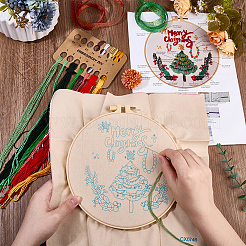 Weihnachts-DIY-Stickerei-Starter-Kits für Anfänger&nbsp;AJEW-WH20816-026