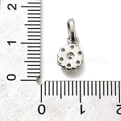 Pendentifs avec zircon cubiques à micro-pavés en laiton&nbsp;KK-Z093-41P