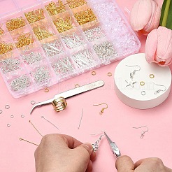 Kit de búsqueda de joyería con ganchos para pendientes de latón DIY&nbsp;DIY-YW0008-63