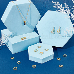 16 Stück 4 Farben Rack Plating Messing Pavé Zirkonia Snap auf Bügel&nbsp;KK-AR0003-55G