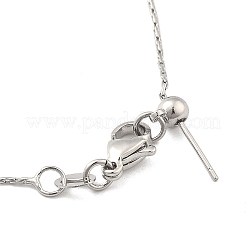 Collares de cadena de eslabones Boston de latón con deslizador ajustable para hombres y mujeres.&nbsp;NJEW-G160-12P