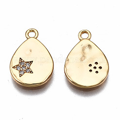 Pendentifs en laiton zircon cubique transparent&nbsp;KK-Q277-042-NF
