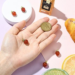 5 Stück Messing mit natürlichen Achat-Anhängern&nbsp;KK-CJ0003-17