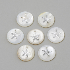 Pendentifs en coquillage d'eau douce&nbsp;X-SHEL-Q010-P