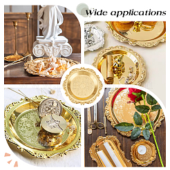 Présentoir à gâteaux en fer avec fleurs&nbsp;AJEW-WH0248-989