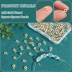 100pcs perles d'espacement en laiton&nbsp;KK-BC0012-54A