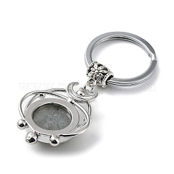 Porte-clés pierres précieuses naturelles et synthétiques&nbsp;KEYC-H019-02P