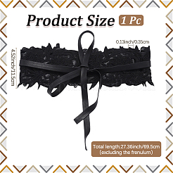 Cinture a catena larga in pizzo floreale in similpelle&nbsp;AJEW-WH20077-032E