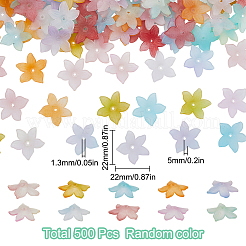 500 Stück undurchsichtige Acrylperlenkappen&nbsp;OACR-SP0001-16