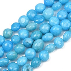 Teñidos naturales blancas abalorios de jade hebras&nbsp;GG-CBACF26-B01-02
