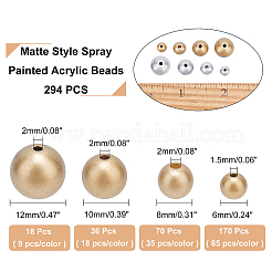 Matte Stil lackiert Acrylperlen&nbsp;ACRP-AR0001-04