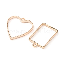 10pcs pendentifs à lunette ouverte en alliage&nbsp;PALLOY-YWC0002-02LG