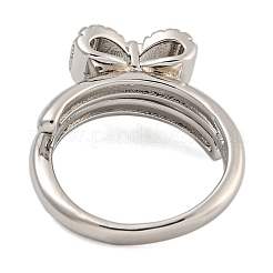 Bagues de manchette en laiton micro pavé de zircone cubique pour femmes&nbsp;RJEW-I107-13G-03