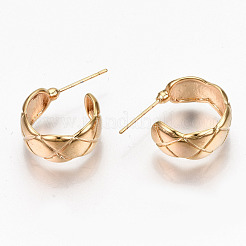 Boucles d'oreilles demi-créoles en laiton&nbsp;KK-R117-038-NF
