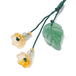 6 stücke 6 arten natürliche grüne aventurin mobile straps&nbsp;HJEW-JM01945