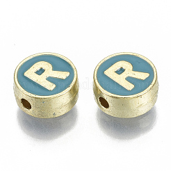Legierung Emaille-Perlen&nbsp;X-ENAM-S122-028R-NR