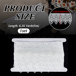 1 nastro di pizzo ondulato in poliestere con fiori&nbsp;OCOR-FG0002-89A