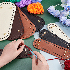 8 stücke 4 farben 2 stil pu leder stricken häkeln taschen boden&nbsp;FIND-PH0004-67