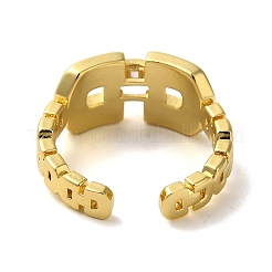 Anelli con polsino aperto con fibbia ad arco in placcatura a cremagliera in ottone con micro pavé di zirconi trasparenti&nbsp;RJEW-H235-06G
