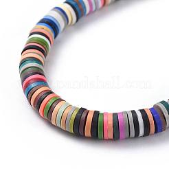Polymer Clay heishi Perlen Perlen Stretch Armbänder&nbsp;BJEW-JB04449-02