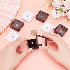 24 Stück quadratische Acryl-Displayboxen für lose Diamanten in 2 Farben&nbsp;CON-GA0001-16