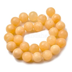 Natürliche gelbe Jade Perlenstränge&nbsp;G-K121-01-12mm