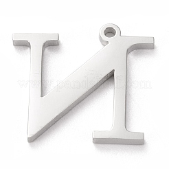 Colgante de letra de acero inoxidable 304 resistente al deslustre con engastes de rhinestone.&nbsp;STAS-J028-01N