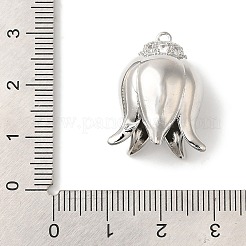 Placage de crémaillère en laiton micro pavé pendentifs en zircone cubique claire&nbsp;KK-A229-01B-P